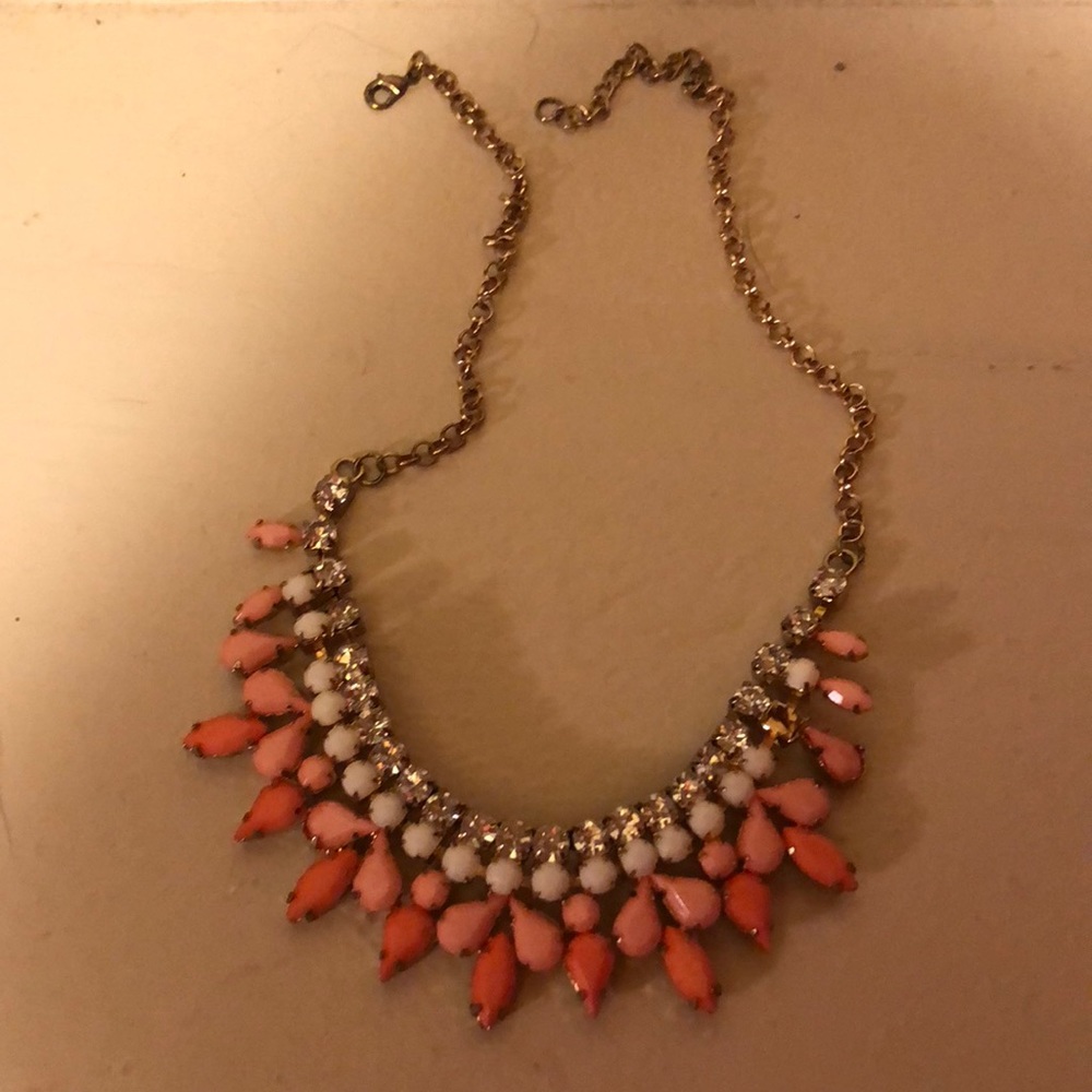 Peach statement necklace